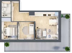 3 pokoje, apartament inwestycyjny 49,06 m², piętro 3, oferta nr A.315, Perłowa Przystań Kołobrzeg Etap 2, Kołobrzeg, Osiedle Nr 7 Ogrody, Strefa Uzdrowiska, ul. Kołłątaja