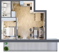 2 pokoje, apartament inwestycyjny 44,69 m², piętro 1, oferta nr A.101, Perłowa Przystań Kołobrzeg Etap 2, Kołobrzeg, Osiedle Nr 7 Ogrody, Strefa Uzdrowiska, ul. Kołłątaja
