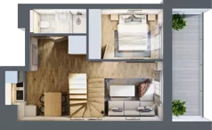 2 pokoje, apartament inwestycyjny 65,61 m², piętro 4, oferta nr C.403, Perłowa Przystań Sianożęty etap III, Sianożęty, ul. Sztormowa