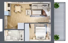 2 pokoje, apartament inwestycyjny 35,31 m², parter, oferta nr C.002, Perłowa Przystań Sianożęty etap III, Sianożęty, ul. Sztormowa