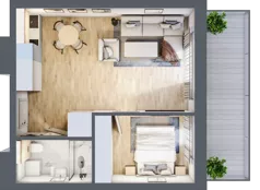 2 pokoje, apartament inwestycyjny 41,22 m², parter, oferta nr C.001, Perłowa Przystań Sianożęty etap III, Sianożęty, ul. Sztormowa