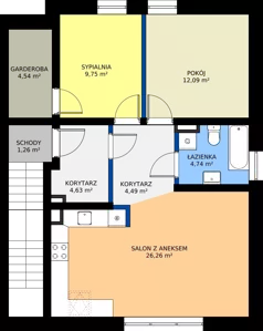 3 pokoje, mieszkanie 74,75 m², piętro 1, oferta nr B9/B/1, Osiedle Lente, Zacharzyce, ul. Kościuszki
