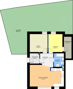 3 pokoje, mieszkanie 70,73 m², parter, oferta nr B10/B/0, Osiedle Lente, Zacharzyce, ul. Kościuszki