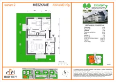 4 pokoje, mieszkanie 103,69 m², parter, oferta nr AW1a/M01/0p/W2, Zielony Brochów 7, Wrocław, Brochów, Krzyki, ul. Indonezyjska