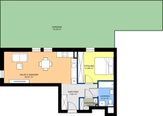 2 pokoje, mieszkanie 49,95 m², parter, oferta nr M2, Stacja Krzywa, Poznań, Górczyn, ul. Krzywa 14