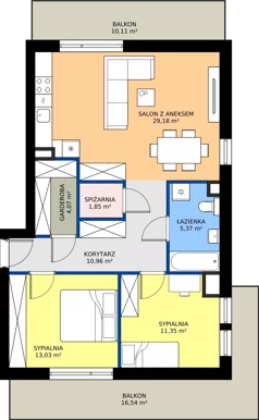 3 pokoje, mieszkanie 75,81 m², piętro 2, oferta nr M10, Stacja Krzywa, Poznań, Górczyn, ul. Krzywa 14