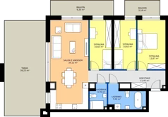 4 pokoje, mieszkanie 91,70 m², piętro 4, oferta nr A41, Apartamenty Aqua Marina, Smardzewice, ul. Wodna