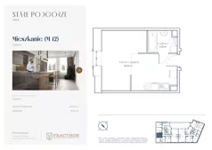1 pokój, mieszkanie 31,10 m², piętro 2, oferta nr A.12, Stare Podgórze, Kraków, Podgórze, pl. Emila Serkowskiego/ul. Kalwaryjska