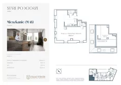 1 pokój, mieszkanie 67,37 m², piętro 3, oferta nr A.18, Stare Podgórze, Kraków, Podgórze, pl. Emila Serkowskiego/ul. Kalwaryjska