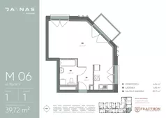 1 pokój, mieszkanie 39,72 m², piętro 1, oferta nr M.6, JA\NAS, Kraków, Podgórze, ul. Kącik 9/Janowa Wola 1