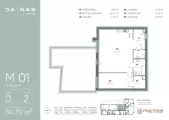 2 pokoje, mieszkanie 84,70 m², parter, oferta nr M.1, JA\NAS, Kraków, Podgórze, ul. Kącik 9/Janowa Wola 1