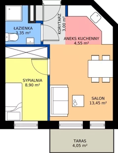 2 pokoje, mieszkanie 33,25 m², parter, oferta nr B-06, Imaginarium II - Etap B, Nowy Dwór Mazowiecki, ul. Saperów