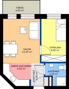 2 pokoje, mieszkanie 33,25 m², piętro 2, oferta nr B-18, Imaginarium II - Etap B, Nowy Dwór Mazowiecki, ul. Saperów
