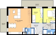 3 pokoje, apartament 92,46 m², piętro 2, oferta nr R102/11, Harmony Garden, Opole, Armii Krajowej, ul. Sosnowskiego / Pużaka