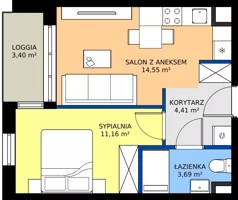2 pokoje, apartament 33,81 m², piętro 1, oferta nr R101/14, Harmony Garden, Opole, Armii Krajowej, ul. Sosnowskiego / Pużaka