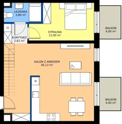 2 pokoje, apartament 79,76 m², piętro 3, oferta nr R103/05, Harmony Garden, Opole, Armii Krajowej, ul. Sosnowskiego / Pużaka