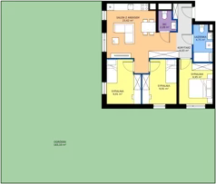 4 pokoje, apartament 66,45 m², parter, oferta nr R100/17, Harmony Garden, Opole, Armii Krajowej, ul. Sosnowskiego / Pużaka