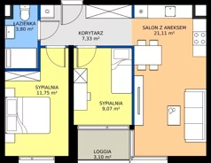 3 pokoje, apartament 53,06 m², piętro 1, oferta nr R101/09, Harmony Garden, Opole, Armii Krajowej, ul. Sosnowskiego / Pużaka