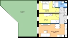 3 pokoje, apartament 56,44 m², parter, oferta nr R100/12, Harmony Garden, Opole, Armii Krajowej, ul. Sosnowskiego / Pużaka