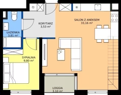 2 pokoje, apartament 76,43 m², piętro 2, oferta nr R102/17, Harmony Garden, Opole, Armii Krajowej, ul. Sosnowskiego / Pużaka