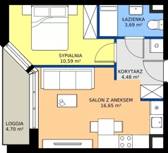 2 pokoje, apartament 35,41 m², piętro 1, oferta nr R101/15, Harmony Garden, Opole, Armii Krajowej, ul. Sosnowskiego / Pużaka