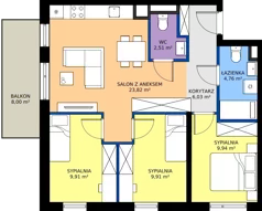 4 pokoje, apartament 66,88 m², piętro 1, oferta nr R101/10, Harmony Garden, Opole, Armii Krajowej, ul. Sosnowskiego / Pużaka