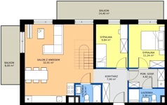 3 pokoje, apartament 90,23 m², piętro 2, oferta nr R102/19, Harmony Garden, Opole, Armii Krajowej, ul. Sosnowskiego / Pużaka