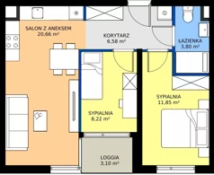 3 pokoje, apartament 51,11 m², piętro 1, oferta nr R101/08, Harmony Garden, Opole, Armii Krajowej, ul. Sosnowskiego / Pużaka