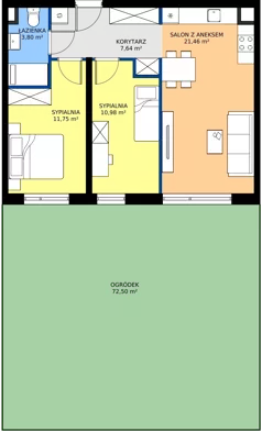 3 pokoje, apartament 55,63 m², parter, oferta nr R100/09, Harmony Garden, Opole, Armii Krajowej, ul. Sosnowskiego / Pużaka