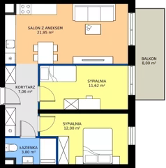 3 pokoje, apartament 56,43 m², piętro 2, oferta nr R102/04, Harmony Garden, Opole, Armii Krajowej, ul. Sosnowskiego / Pużaka