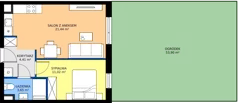 2 pokoje, apartament 40,52 m², parter, oferta nr R100/03, Harmony Garden, Opole, Armii Krajowej, ul. Sosnowskiego / Pużaka