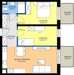 3 pokoje, apartament 56,43 m², piętro 2, oferta nr R102/05, Harmony Garden, Opole, Armii Krajowej, ul. Sosnowskiego / Pużaka