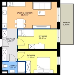 3 pokoje, apartament 56,40 m², piętro 1, oferta nr R101/04, Harmony Garden, Opole, Armii Krajowej, ul. Sosnowskiego / Pużaka