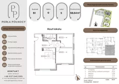 3 pokoje, mieszkanie 68,64 m², parter, oferta nr B1.0_5, Perła Północy II, Szczecin, Północ, Stołczyn, ul. Władysława Nehringa
