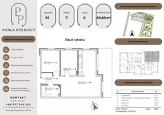 3 pokoje, mieszkanie 60,80 m², parter, oferta nr B1.0_6, Perła Północy II, Szczecin, Północ, Stołczyn, ul. Władysława Nehringa