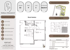 3 pokoje, mieszkanie 68,64 m², parter, oferta nr B3.0_5, Perła Północy II, Szczecin, Północ, Stołczyn, ul. Władysława Nehringa