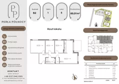 4 pokoje, mieszkanie 89,01 m², piętro 1, oferta nr B2.1_5, Perła Północy II, Szczecin, Północ, Stołczyn, ul. Władysława Nehringa