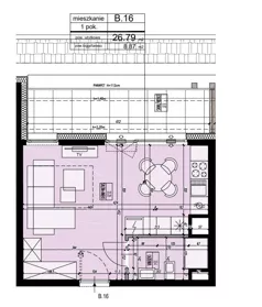 2 pokoje, mieszkanie 26,79 m², piętro 2, oferta nr B.16, Mazury Golf Apartments, Naterki, ul. Golfowa