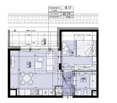 2 pokoje, mieszkanie 40,70 m², piętro 2, oferta nr B.17, Mazury Golf Apartments, Naterki, ul. Golfowa