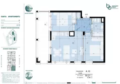 3 pokoje, mieszkanie 50,21 m², piętro 1, oferta nr A.10, Mazury Golf Apartments, Naterki, ul. Golfowa