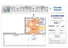 2 pokoje, mieszkanie 39,00 m², parter, oferta nr 4, Cicha 21, Mińsk Mazowiecki, ul. Cicha 21