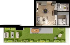 2 pokoje, mieszkanie 39,00 m², parter, oferta nr 4, Cicha 21, Mińsk Mazowiecki, ul. Cicha 21