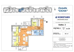 4 pokoje, mieszkanie 69,10 m², piętro 2, oferta nr 34, Cicha 21, Mińsk Mazowiecki, ul. Cicha 21
