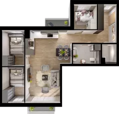 4 pokoje, mieszkanie 69,10 m², piętro 2, oferta nr 34, Cicha 21, Mińsk Mazowiecki, ul. Cicha 21