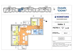 4 pokoje, mieszkanie 68,80 m², piętro 3, oferta nr 39, Cicha 21, Mińsk Mazowiecki, ul. Cicha 21