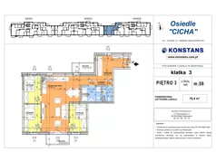 4 pokoje, mieszkanie 76,40 m², piętro 3, oferta nr 59, Cicha 21, Mińsk Mazowiecki, ul. Cicha 21