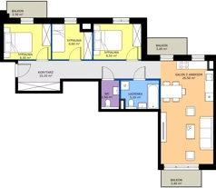 4 pokoje, mieszkanie 72,70 m², piętro 3, oferta nr 35, Cicha 21, Mińsk Mazowiecki, ul. Cicha 21