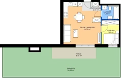 2 pokoje, mieszkanie 39,00 m², parter, oferta nr 4, Cicha 21, Mińsk Mazowiecki, ul. Cicha 21