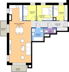 4 pokoje, mieszkanie 77,00 m², piętro 1, oferta nr 9, Cicha 21, Mińsk Mazowiecki, ul. Cicha 21