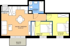 3 pokoje, mieszkanie 50,70 m², piętro 2, oferta nr 31, Cicha 21, Mińsk Mazowiecki, ul. Cicha 21
